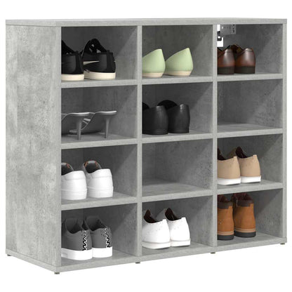 Shoe Cabinet with Shelf Concrete grey 30.51 x 11.81 x 26.38 in