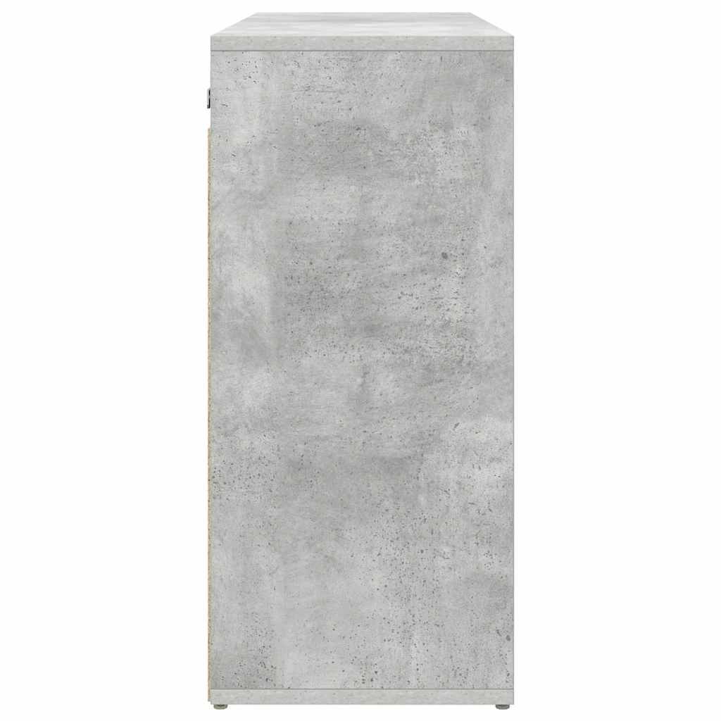 Shoe Cabinet with Shelf Concrete grey 30.51 x 11.81 x 26.38 in