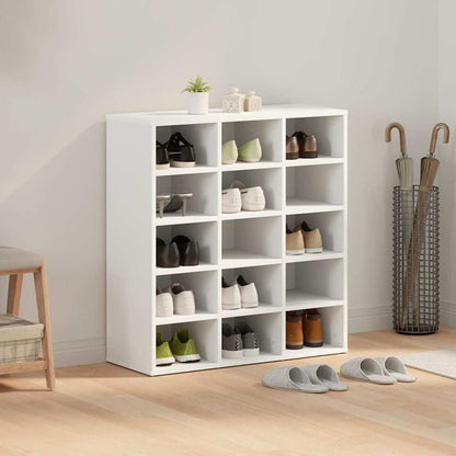 Shoe Cabinet White 30.51 x 11.81 x 32.87 in Engineered Wood