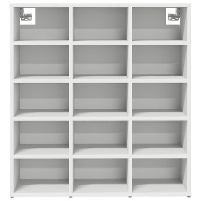 Shoe Cabinet White 30.51 x 11.81 x 32.87 in Engineered Wood