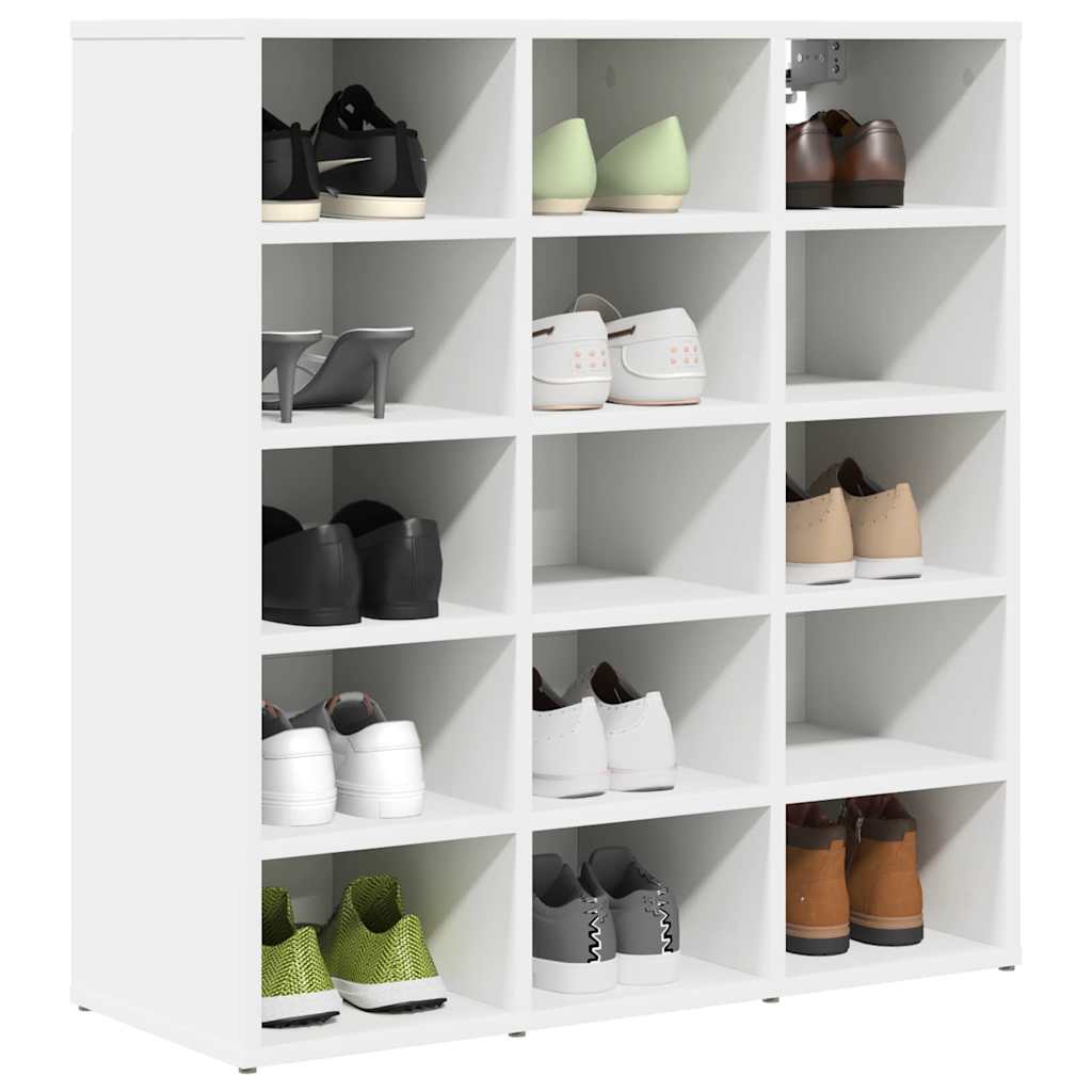 Shoe Cabinet White 30.51 x 11.81 x 32.87 in Engineered Wood