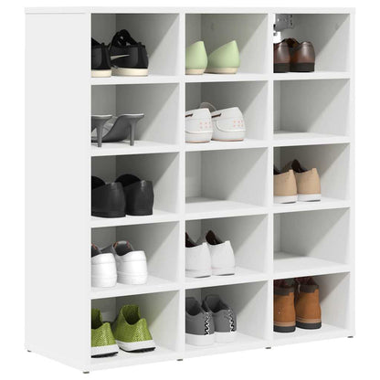 Shoe Cabinet White 30.51 x 11.81 x 32.87 in Engineered Wood