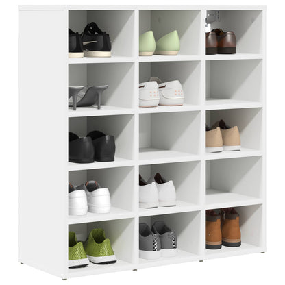 Shoe Cabinet White 30.51 x 11.81 x 32.87 in Engineered Wood