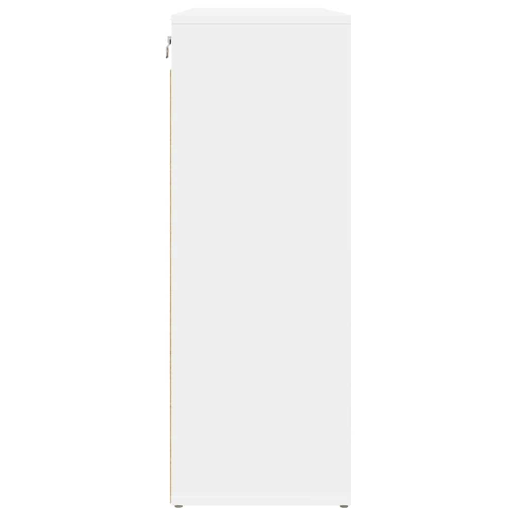 Shoe Cabinet White 30.51 x 11.81 x 32.87 in Engineered Wood