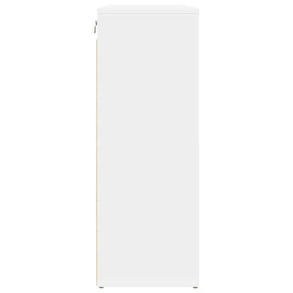 Shoe Cabinet White 30.51 x 11.81 x 32.87 in Engineered Wood