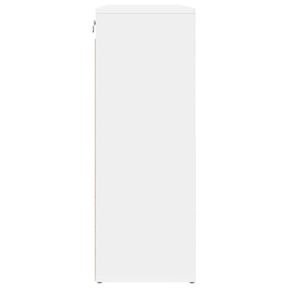 Shoe Cabinet White 30.51 x 11.81 x 32.87 in Engineered Wood