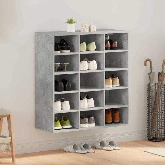 Shoe Cabinet with Shelf Concrete grey 30.51 x 11.81 x 32.87 in
