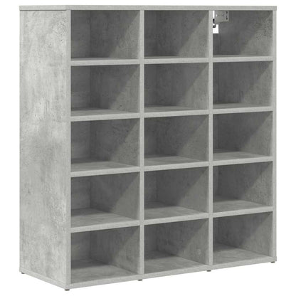 Shoe Cabinet with Shelf Concrete grey 30.51 x 11.81 x 32.87 in