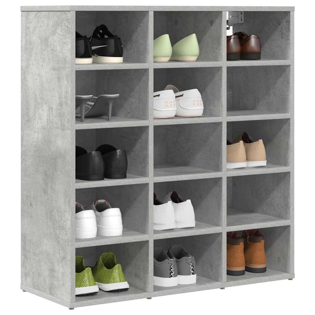 Shoe Cabinet with Shelf Concrete grey 30.51 x 11.81 x 32.87 in