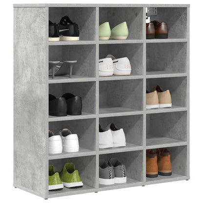 Shoe Cabinet with Shelf Concrete grey 30.51 x 11.81 x 32.87 in