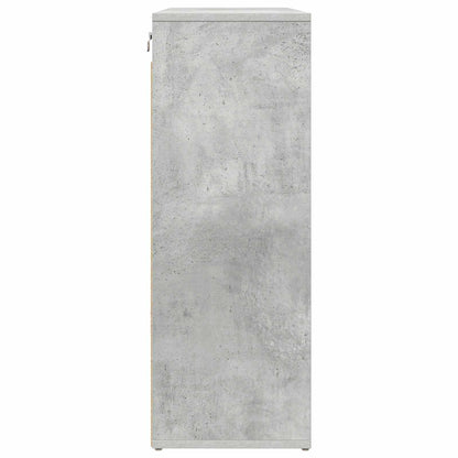 Shoe Cabinet with Shelf Concrete grey 30.51 x 11.81 x 32.87 in