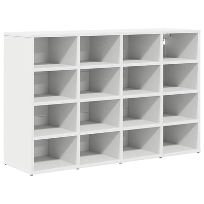 Shoe Cabinet White 40.55 x 11.81 x 26.38 in Engineered Wood