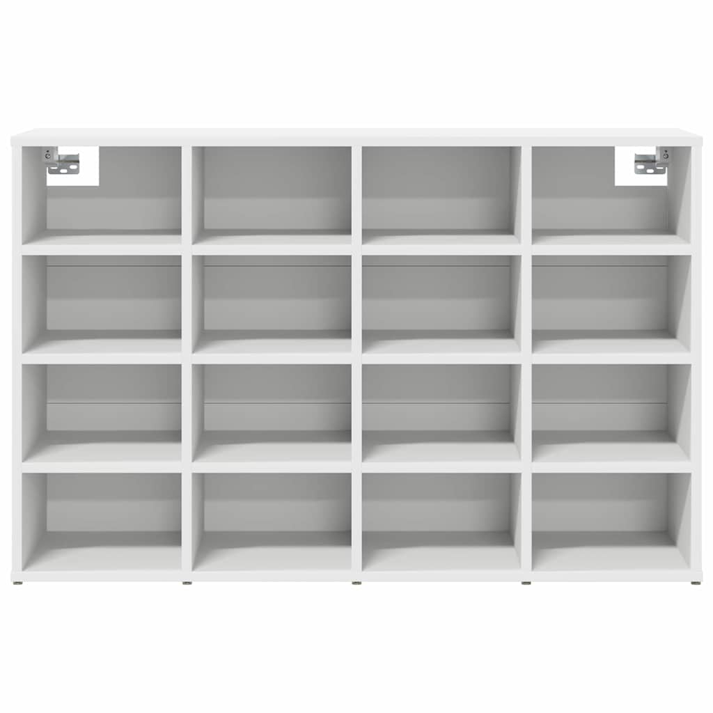 Shoe Cabinet White 40.55 x 11.81 x 26.38 in Engineered Wood