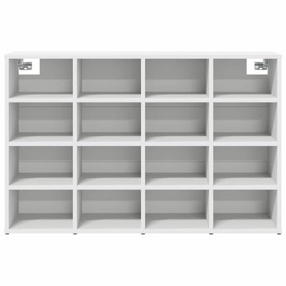 Shoe Cabinet White 40.55 x 11.81 x 26.38 in Engineered Wood