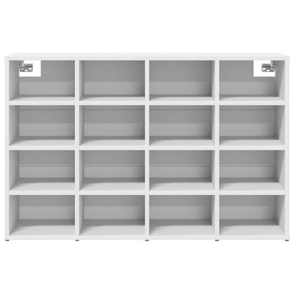 Shoe Cabinet White 40.55 x 11.81 x 26.38 in Engineered Wood