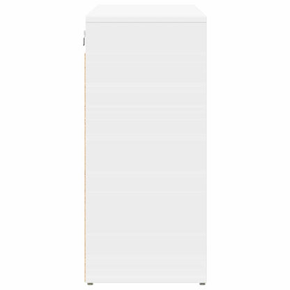 Shoe Cabinet White 40.55 x 11.81 x 26.38 in Engineered Wood