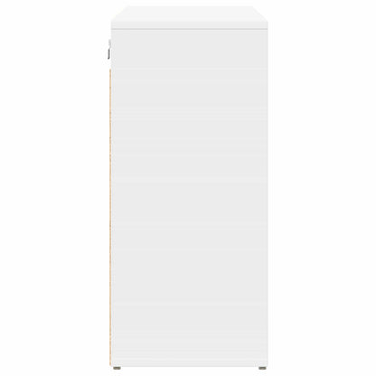 Shoe Cabinet White 40.55 x 11.81 x 26.38 in Engineered Wood