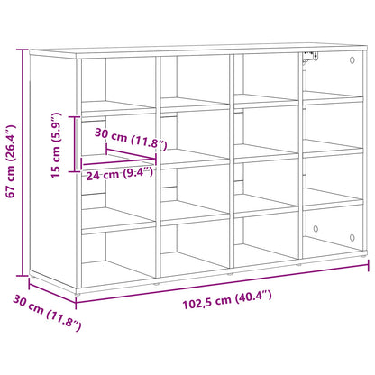 Shoe Cabinet with Shelf Sonoma oak 40.55 x 11.81 x 26.38 in