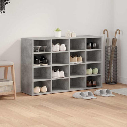 Shoe Cabinet with Shelf Concrete grey 40.55 x 11.81 x 26.38 in