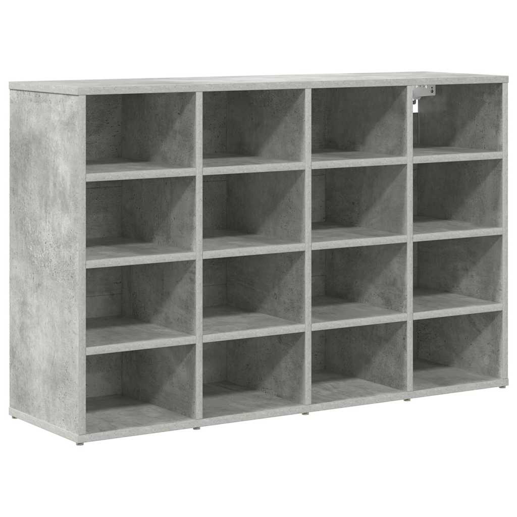 Shoe Cabinet with Shelf Concrete grey 40.55 x 11.81 x 26.38 in