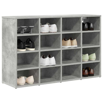 Shoe Cabinet with Shelf Concrete grey 40.55 x 11.81 x 26.38 in