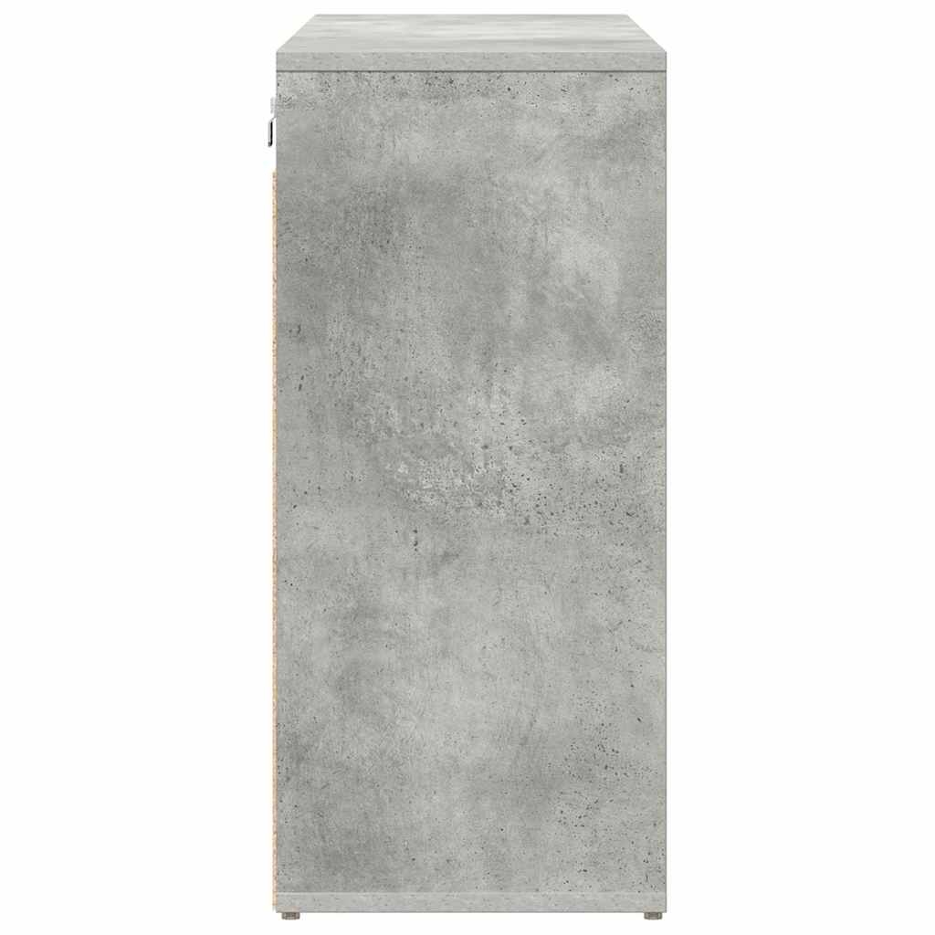 Shoe Cabinet with Shelf Concrete grey 40.55 x 11.81 x 26.38 in