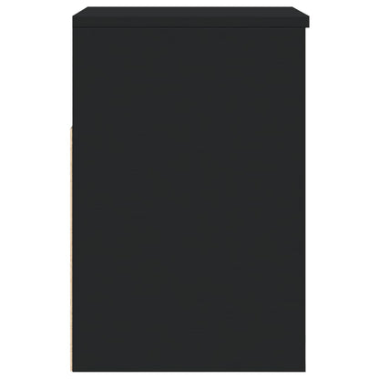 Shoe Bench Black 23.6"x11.8"x17.7" Engineered Wood