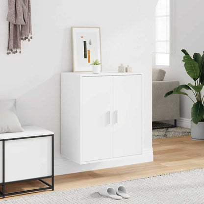 Shoe Cabinet White 23.6x13.8x27.6" Engineered Wood