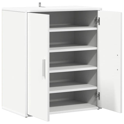Shoe Cabinet White 23.6x13.8x27.6" Engineered Wood