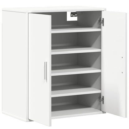 Shoe Cabinet White 23.6x13.8x27.6" Engineered Wood