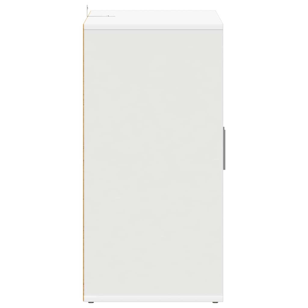 Shoe Cabinet White 23.6x13.8x27.6" Engineered Wood