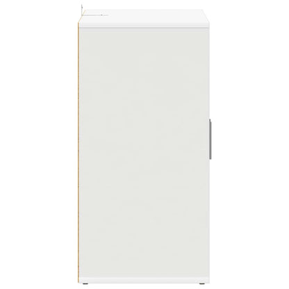 Shoe Cabinet White 23.6x13.8x27.6" Engineered Wood