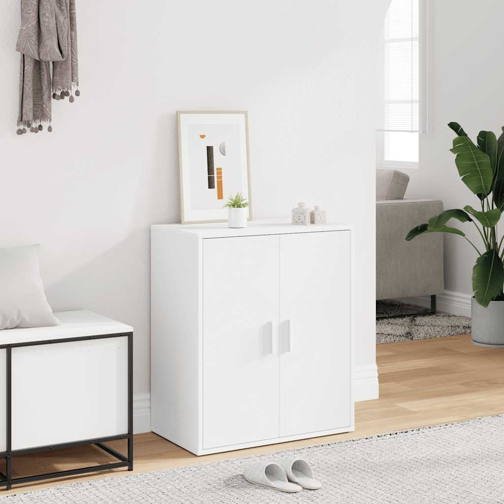 Shoe Cabinet White 23.6x13.8x27.6" Engineered Wood