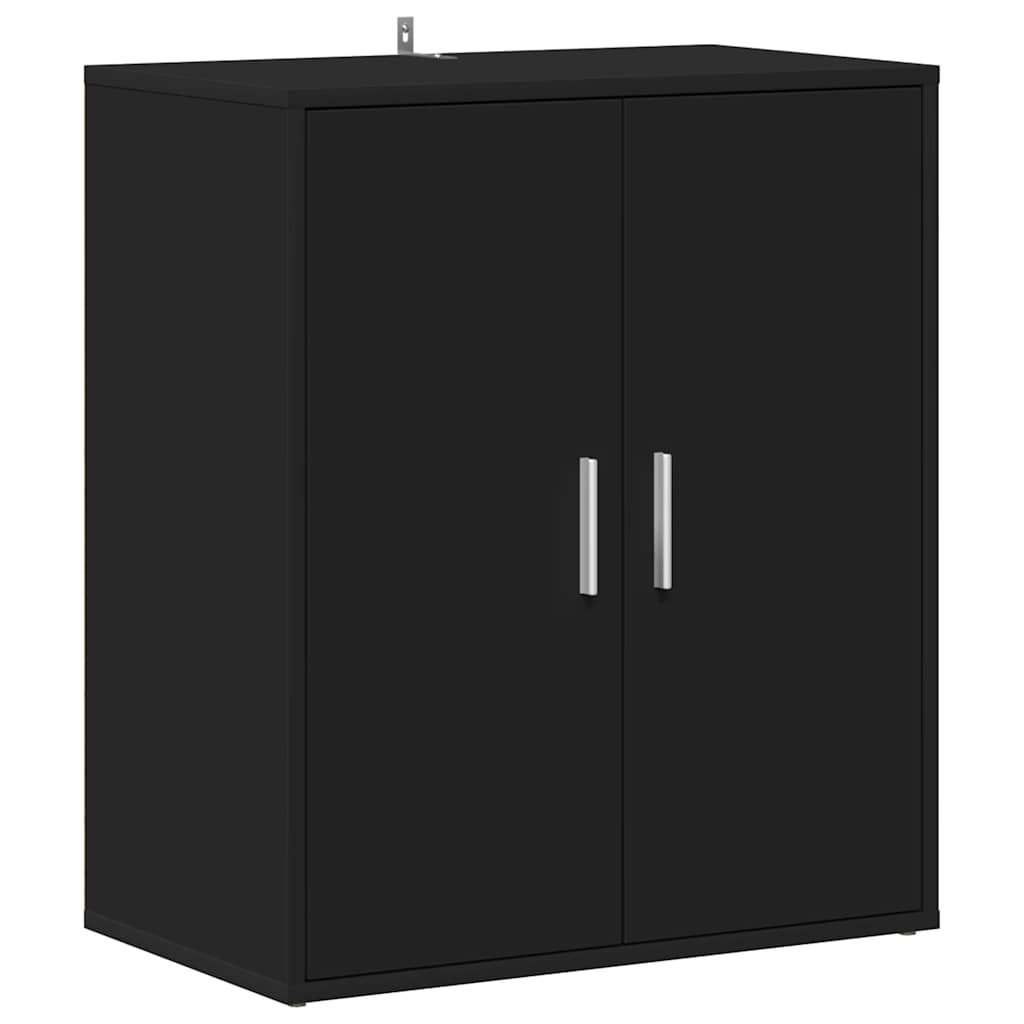Shoe Cabinet Black 23.6x13.8x27.6" Engineered Wood