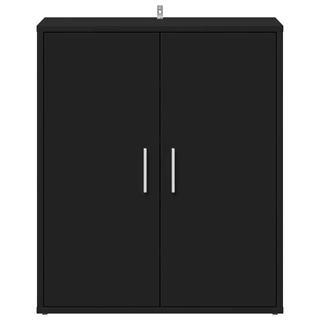 Shoe Cabinet Black 23.6x13.8x27.6" Engineered Wood