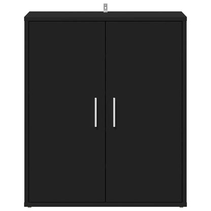 Shoe Cabinet Black 23.6x13.8x27.6" Engineered Wood