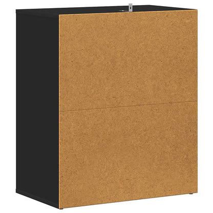 Shoe Cabinet Black 23.6x13.8x27.6" Engineered Wood