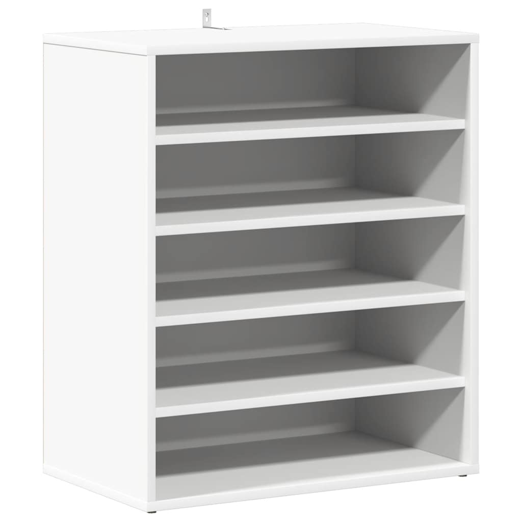 Shoe Cabinet White 23.6x13.8x27.6" Engineered Wood