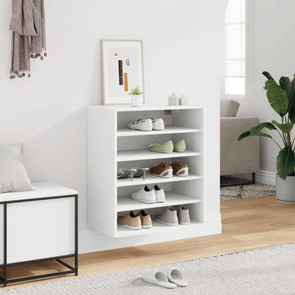 Shoe Cabinet White 23.6x13.8x27.6" Engineered Wood