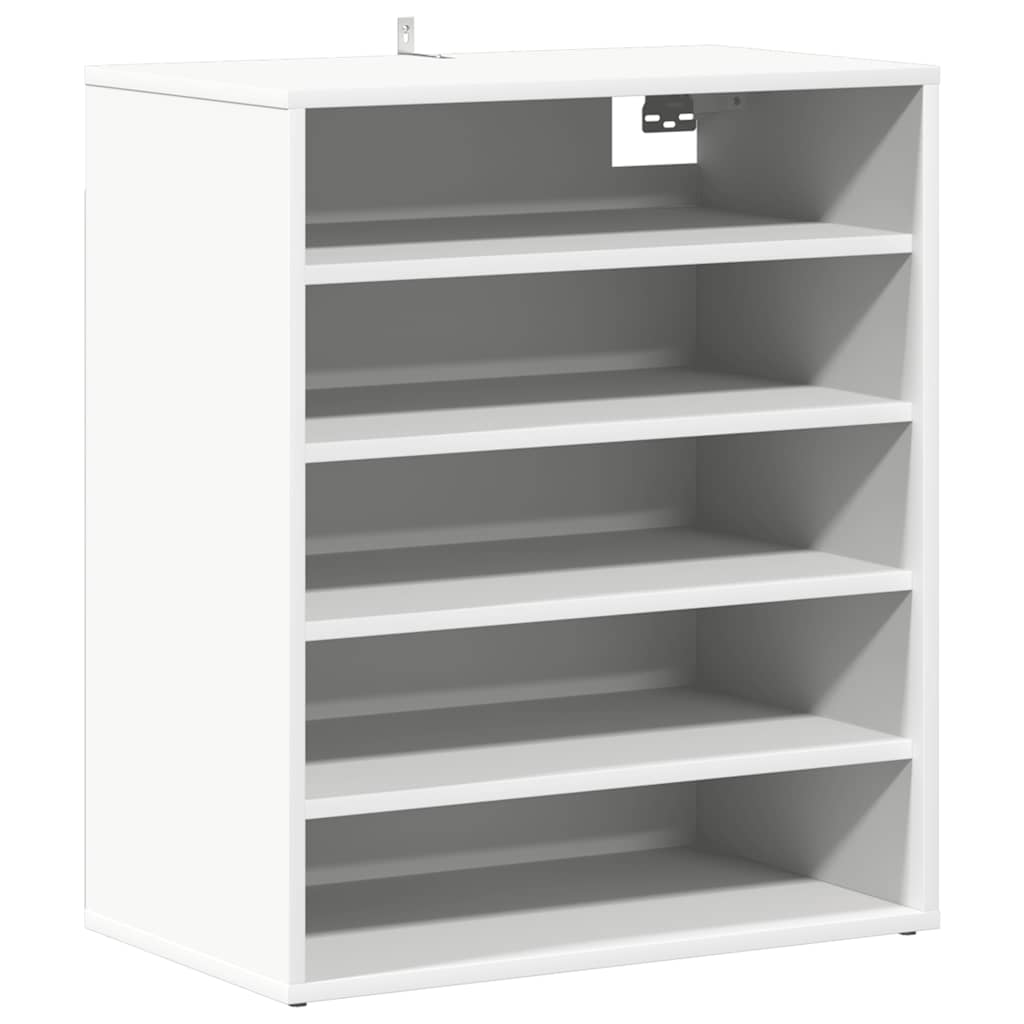 Shoe Cabinet White 23.6x13.8x27.6" Engineered Wood