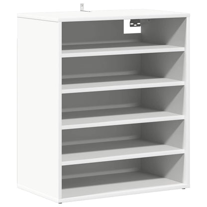 Shoe Cabinet White 23.6x13.8x27.6" Engineered Wood