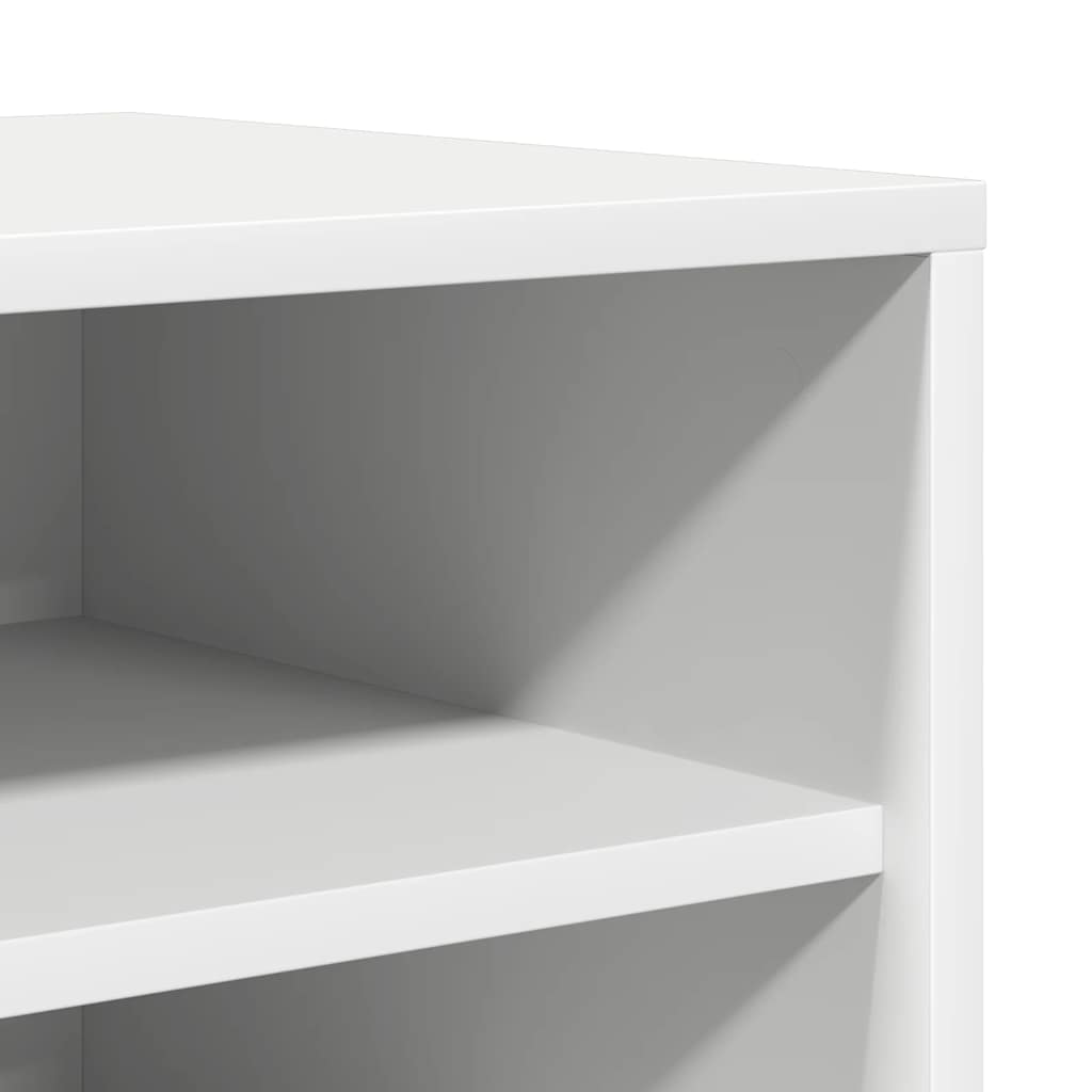 Shoe Cabinet White 23.6x13.8x27.6" Engineered Wood