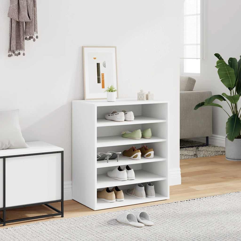 Shoe Cabinet White 23.6x13.8x27.6" Engineered Wood
