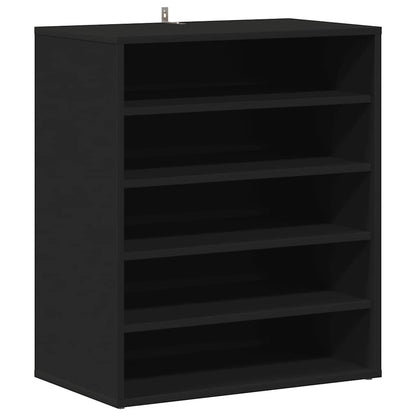 Shoe Cabinet Black 23.6x13.8x27.6" Engineered Wood