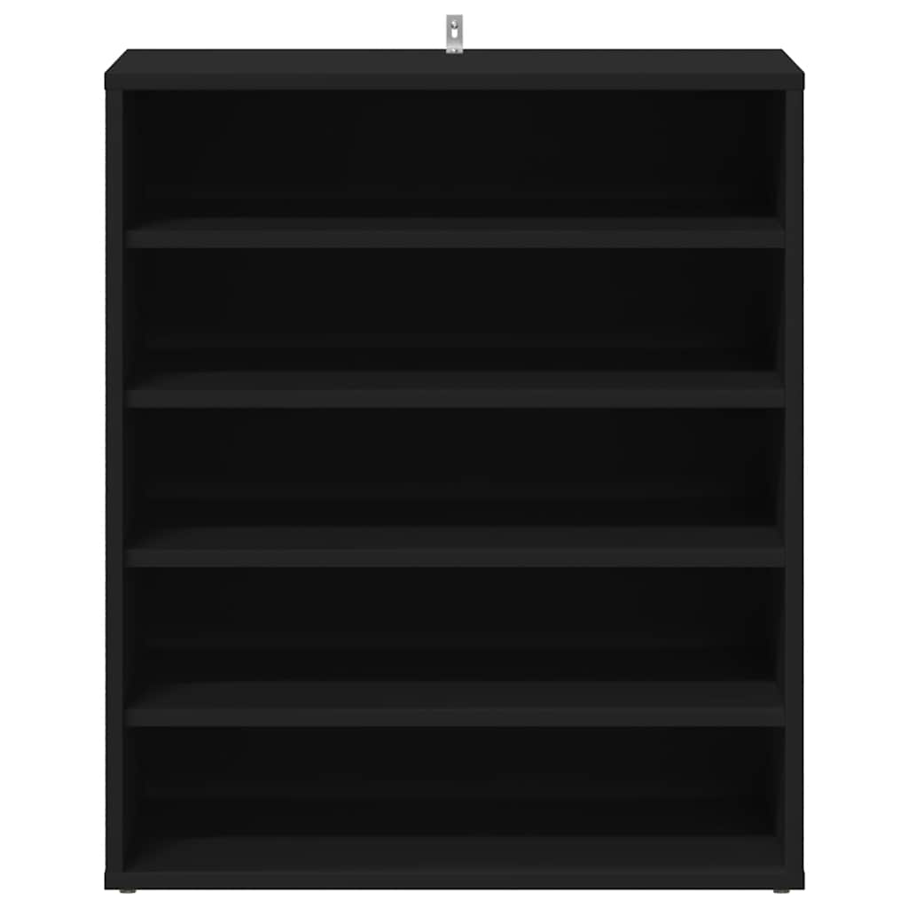 Shoe Cabinet Black 23.6x13.8x27.6" Engineered Wood