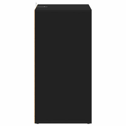 Shoe Cabinet Black 23.6x13.8x27.6" Engineered Wood