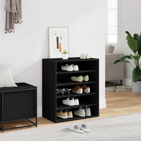 Shoe Cabinet Black 23.6x13.8x27.6" Engineered Wood