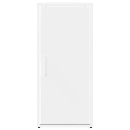 Shoe Cabinet White 12.6x13.8x27.6" Engineered Wood