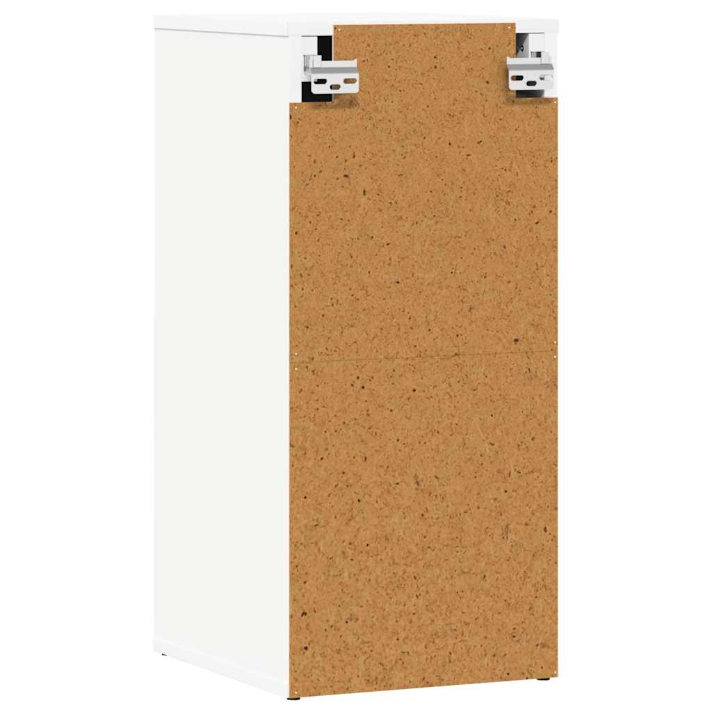 Shoe Cabinet White 12.6x13.8x27.6" Engineered Wood