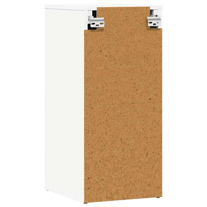 Shoe Cabinet White 12.6x13.8x27.6" Engineered Wood
